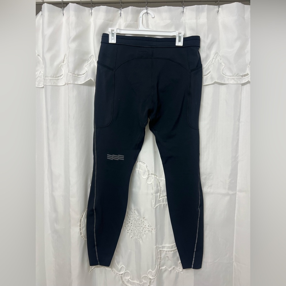 Janji Boreal Fleece Running Tights Men’s Large Black Thermal Trail Zip Pocket - Picture 4 of 13